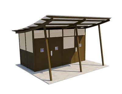 Capricorn 3 Standard Toilet Building with Paperbark and Jasper colour scheme